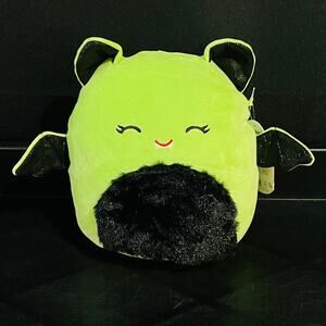 Squishmallows 8" Plush- Leap The Green Bat With Fuzzy Belly- NWT
